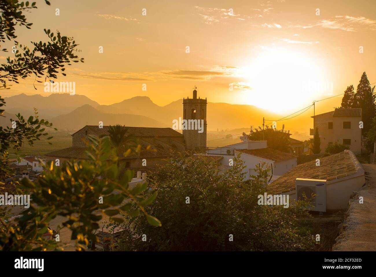 Chiesa di Lliber, Valle di Jalon, Valencia, Spagna Foto Stock