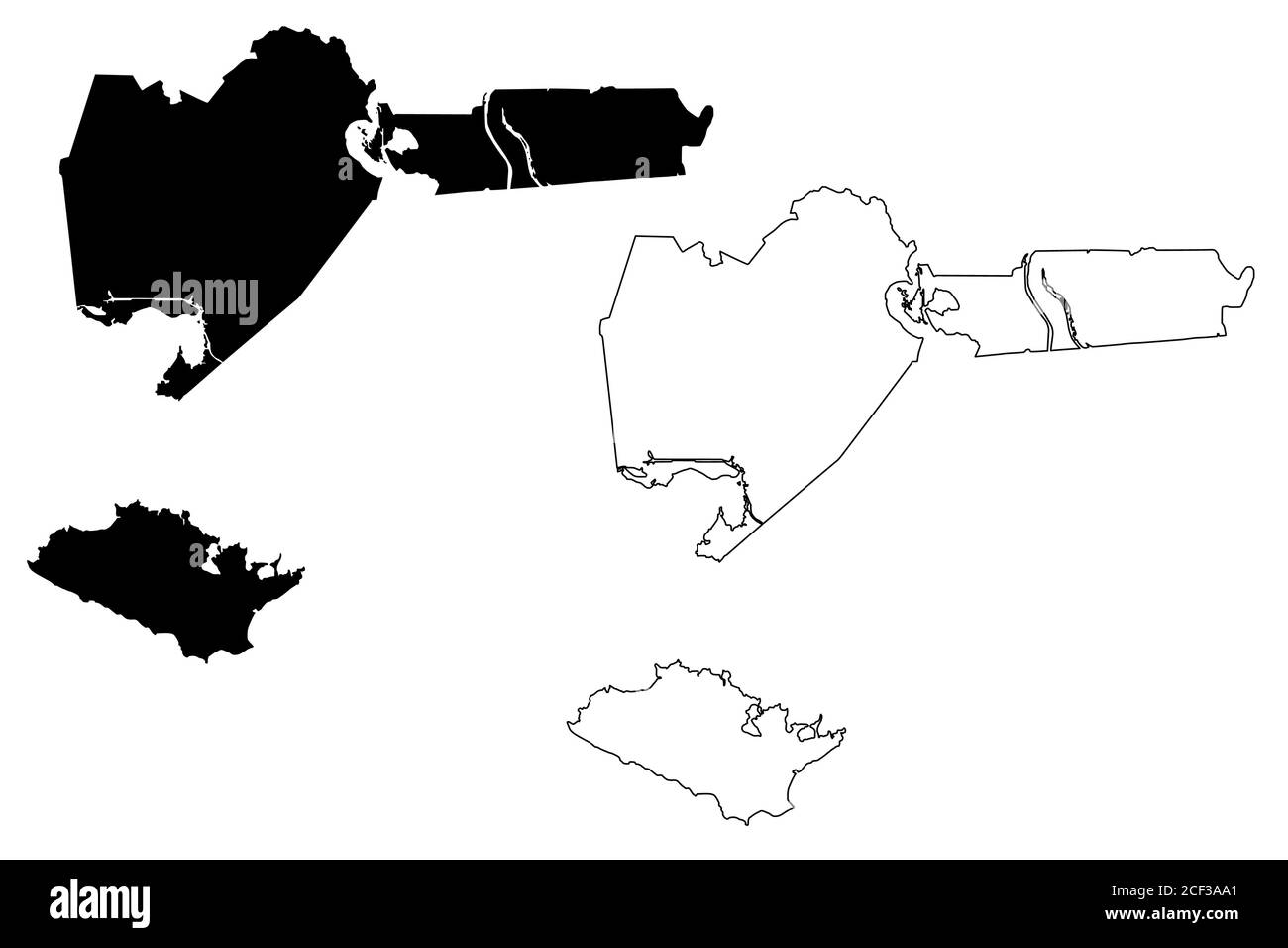 Iberia County, Louisiana (Stati Uniti, Stati Uniti d'America, Stati Uniti, Stati Uniti, Stati Uniti) mappa vettoriale, abbozzare mappa Iberia Parish Illustrazione Vettoriale