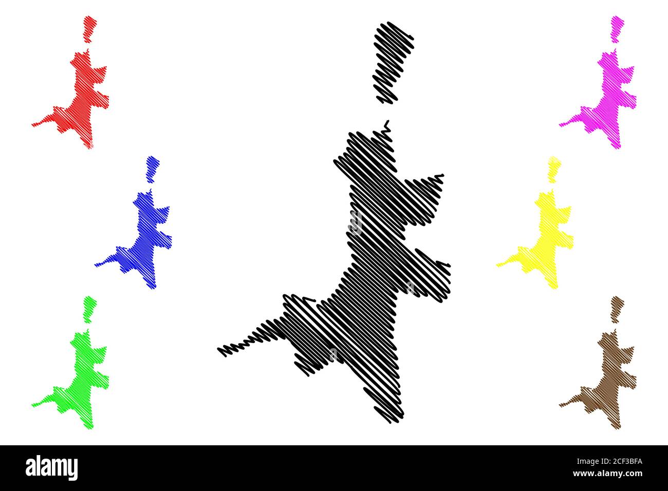 Città di Calcutta (Repubblica dell'India, Stato del Bengala Occidentale) mappa illustrazione vettoriale, abbozzare la mappa Città di Calcutta Illustrazione Vettoriale