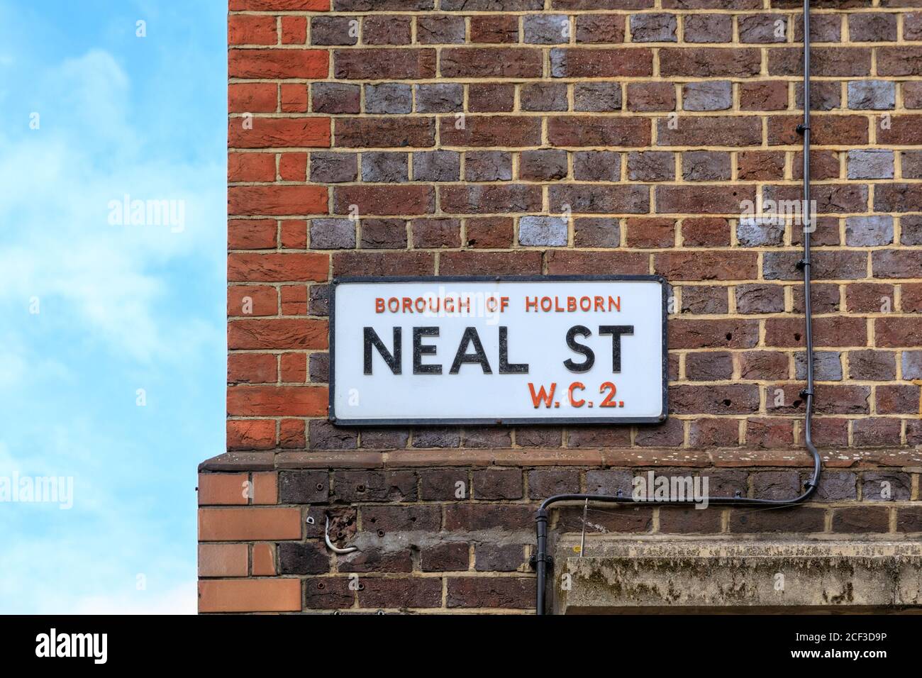 Segnale di Neal Street, WC2, City of Westminster, cartello Covent Garden Road, Londra, Inghilterra Foto Stock
