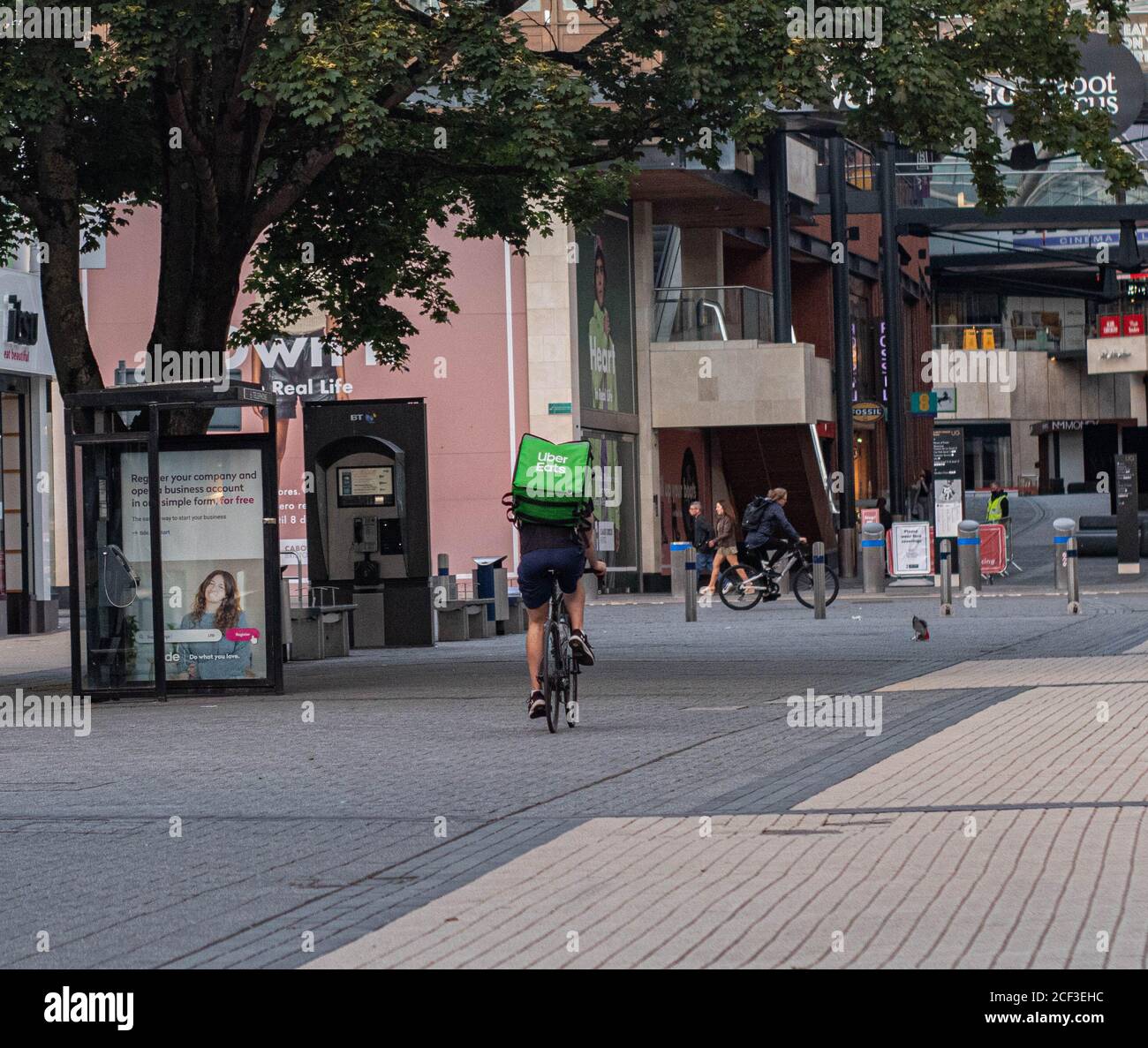 Deliveroo delivery worker Foto Stock