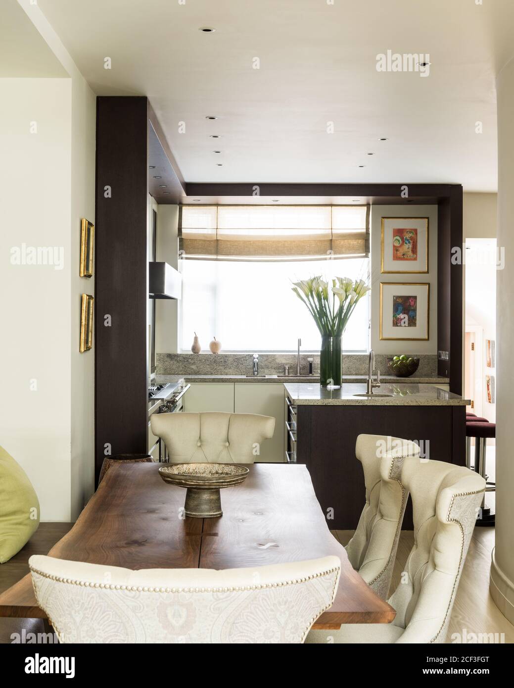 Moderna cucina e sala da pranzo Foto Stock