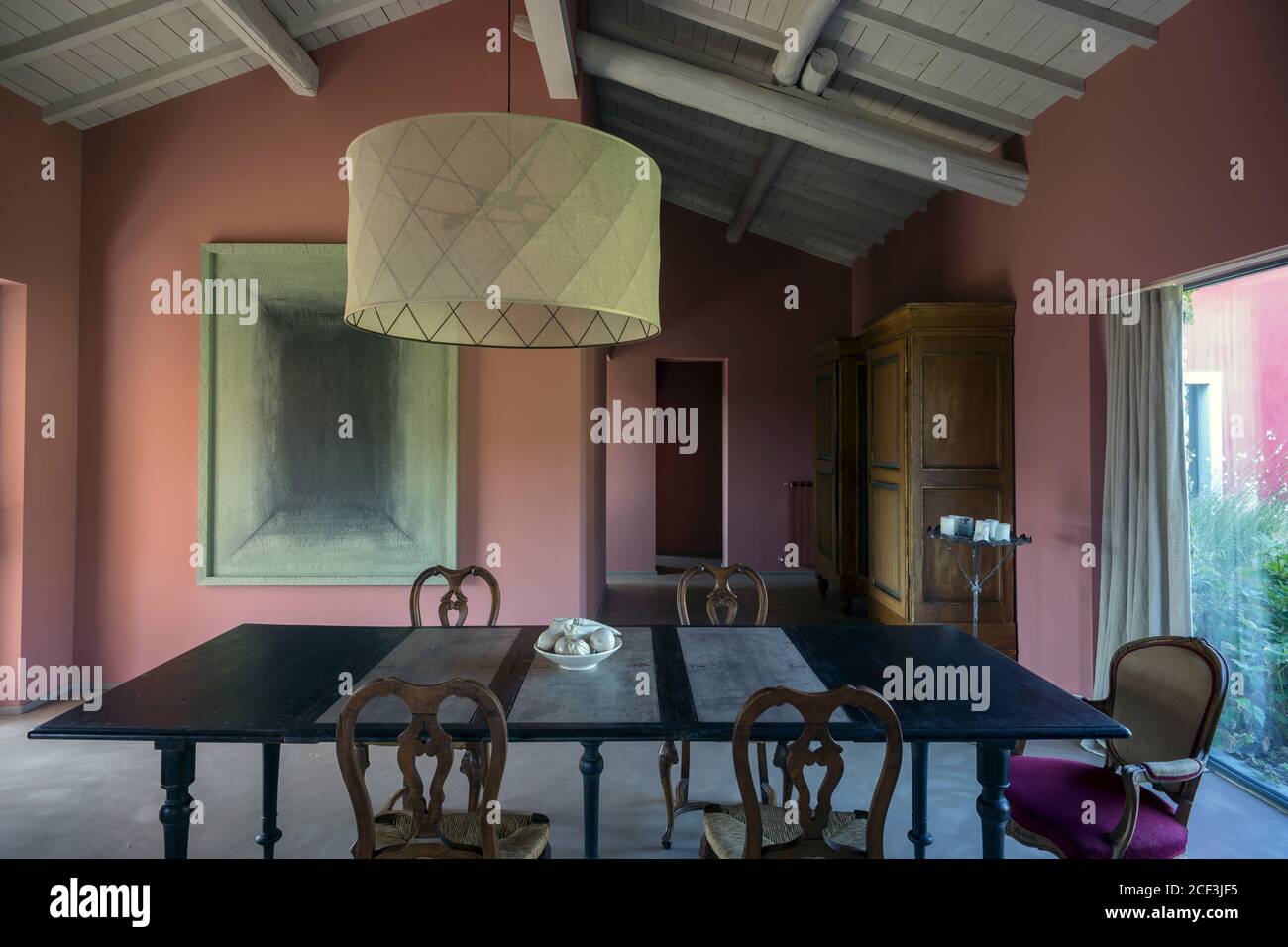 Elegante soggiorno in una casa privata in campagna Lato della Toscana Foto Stock