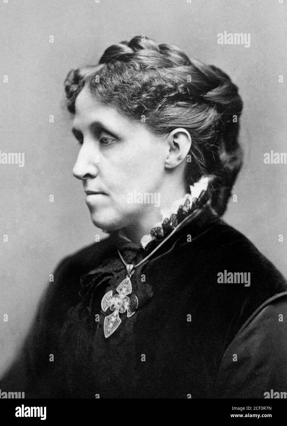 Louisa May Alcott (1832-1888), ritratto del romanziere americano di George Kendall Warren, circa 1870-75 Foto Stock