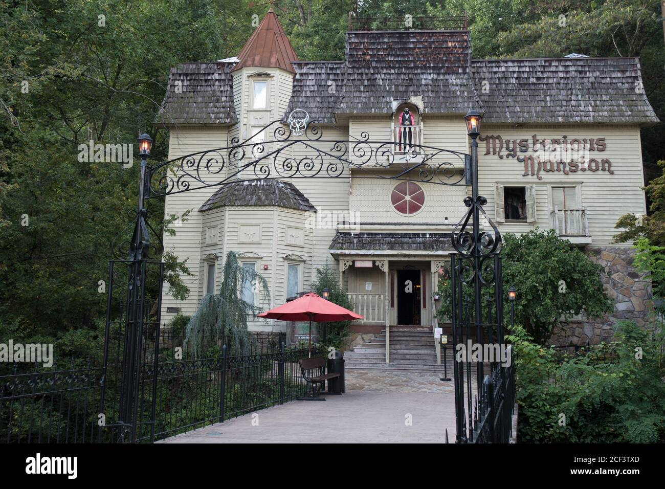 Misteriosa attrazione Mansion a Gatlinburg, Tennessee, Stati Uniti. Foto Stock