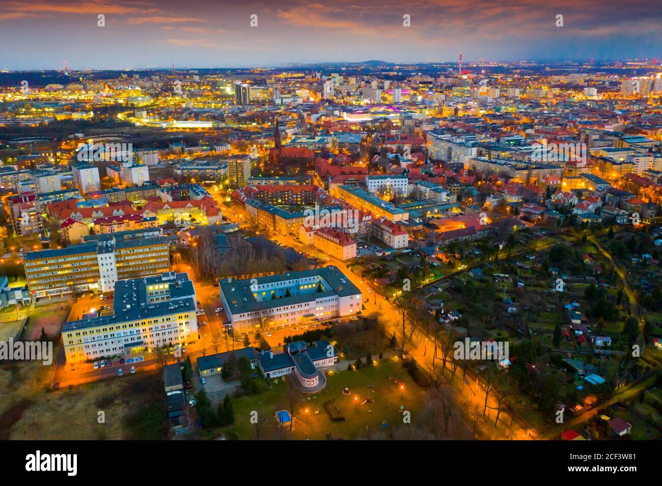 Vista panoramica dal drone sulla città di Katowice. Polonia Foto stock -  Alamy