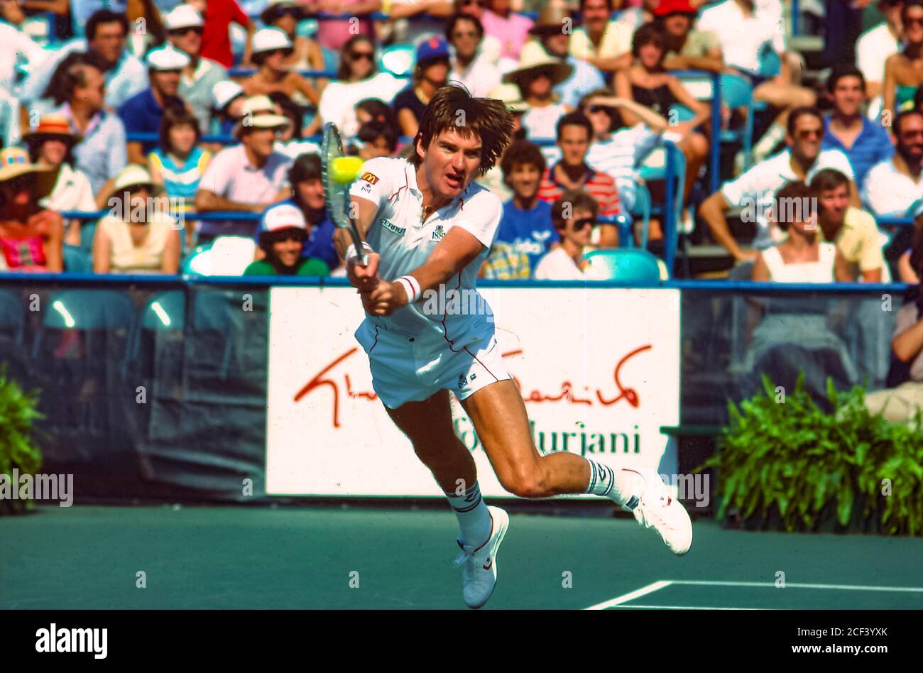 Jimmy Connors (USA) in gara al US Open Tennis 1983. Foto Stock