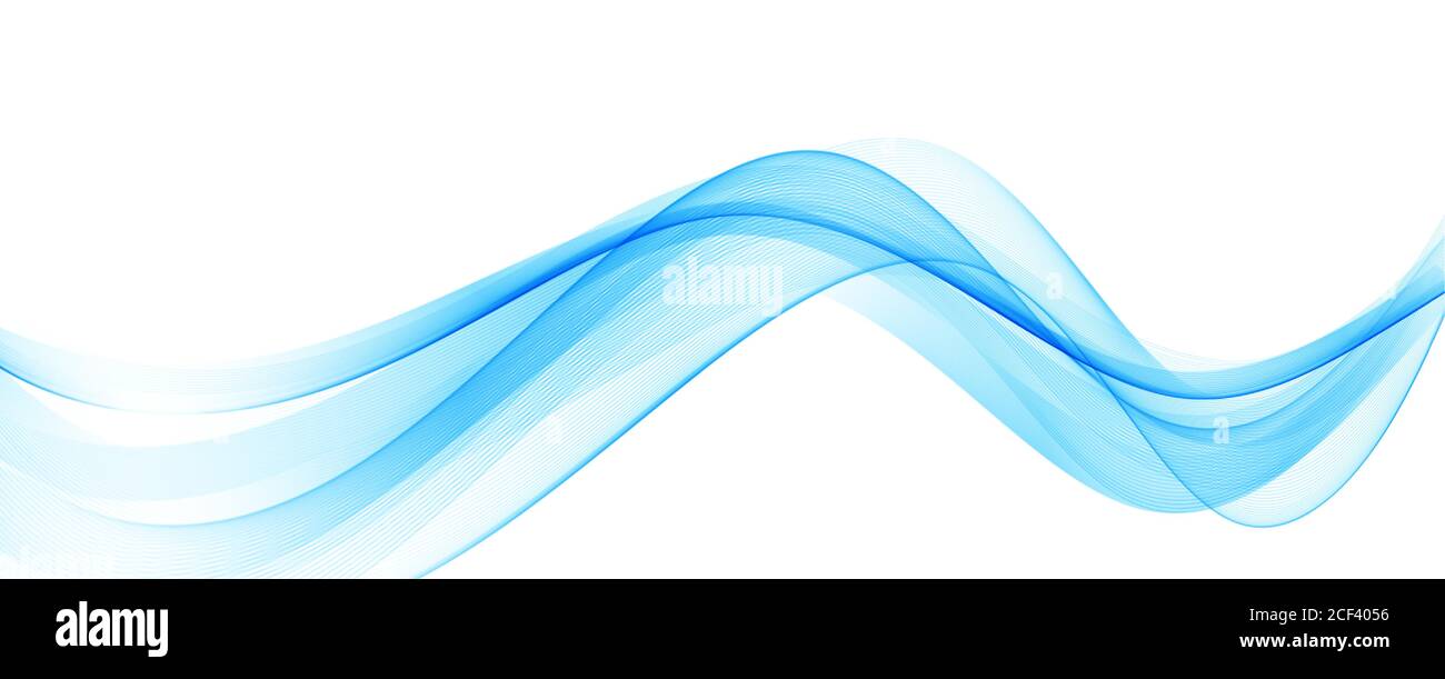 Astratta onda blu vettore fondo blu flusso Illustrazione Vettoriale