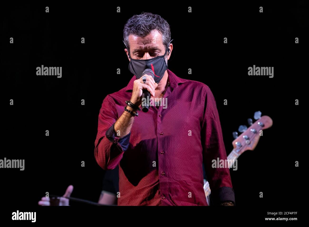 Casertavecchia, Italia. 02 settembre 2020. Il cantautore Daniele Silvestri in concerto a Casertavecchia per l'evento 'settembre al Borgo 2020'.nella foto: Daniele Silvestri (Foto di Gennaro Buco/Pacific Press/Sipa USA) Credit: Sipa USA/Alamy Live News Foto Stock