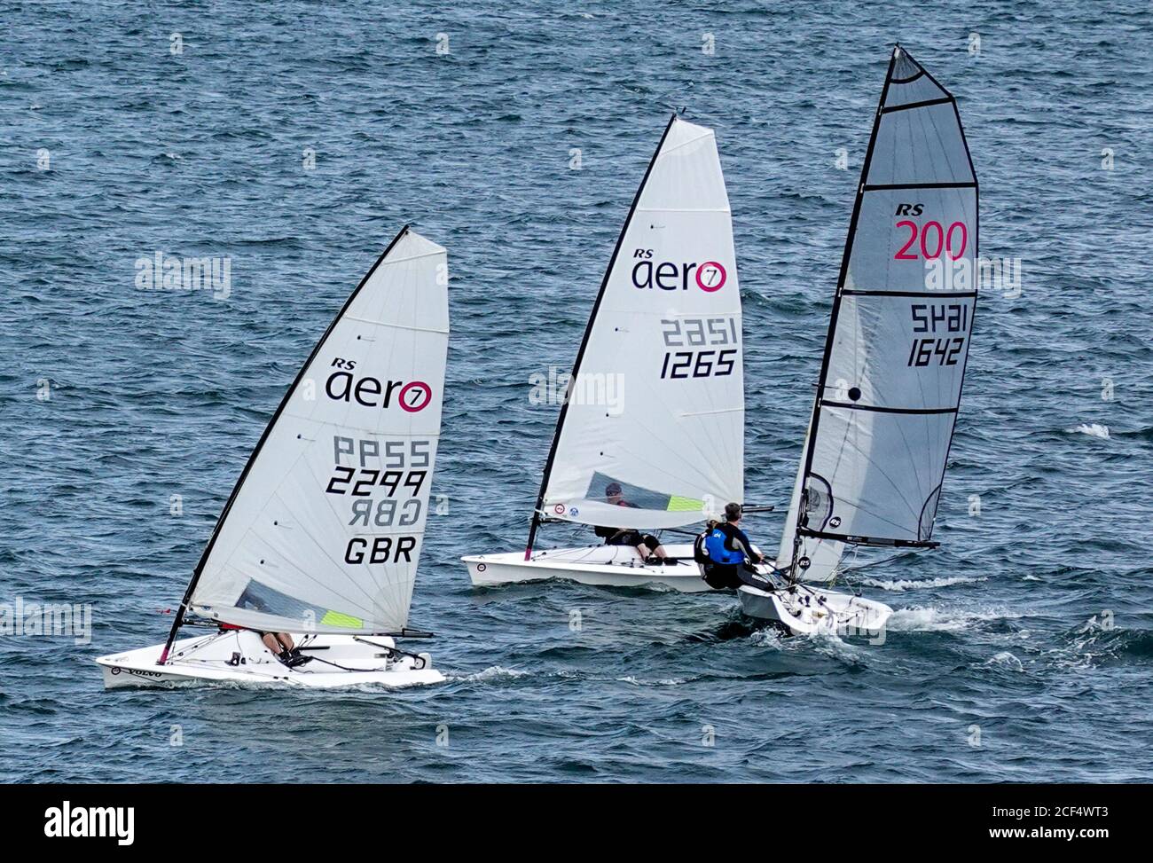 Club Dinghy Racing, East Lothian Yacht Club, North Berwick Foto Stock