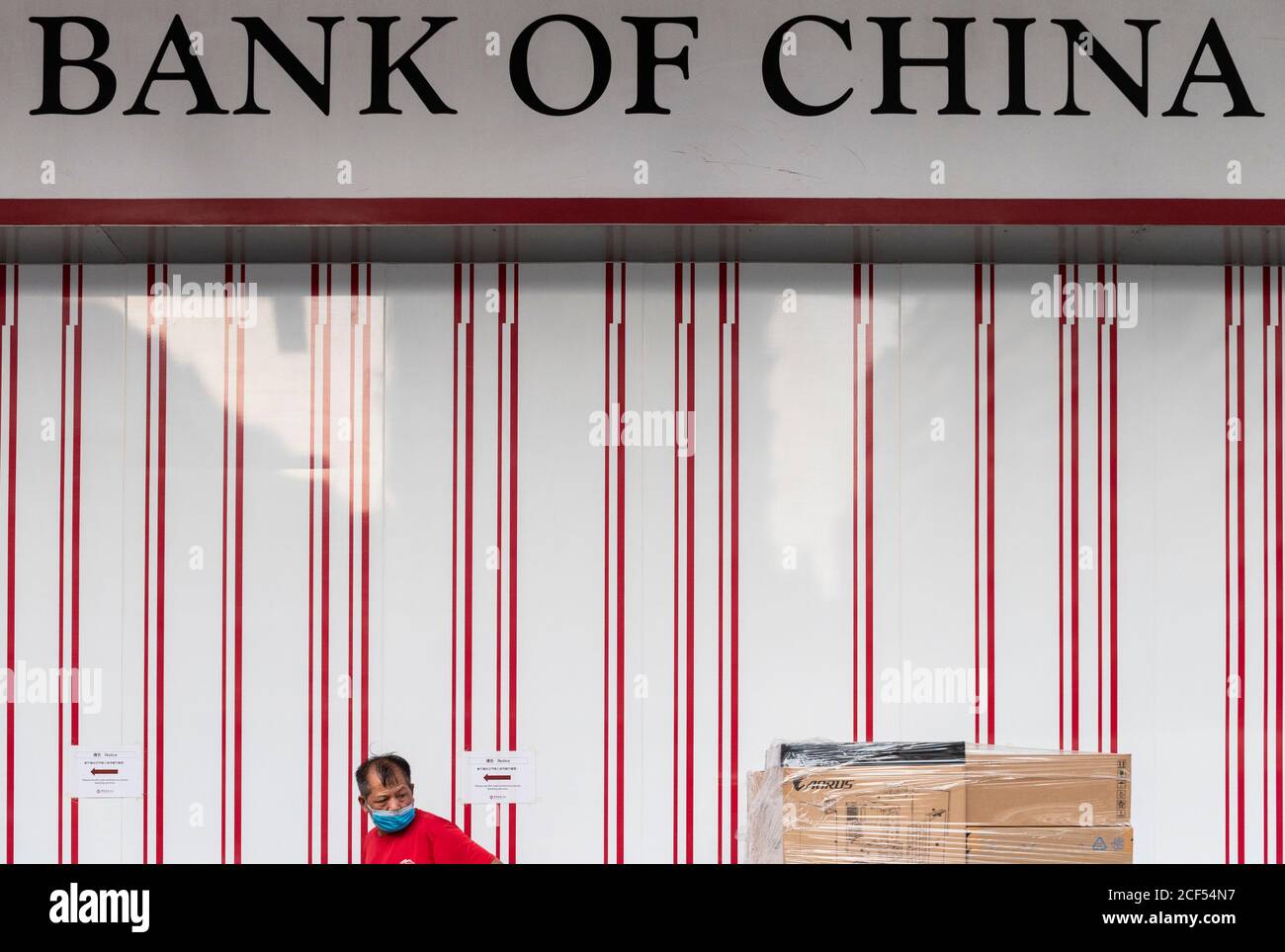 Hong Kong, Cina. 1 settembre 2020. Società bancaria commerciale cinese di proprietà statale filiale Bank of China a Hong Kong. Credit: Budrul Chukrut/SOPA Images/ZUMA Wire/Alamy Live News Foto Stock