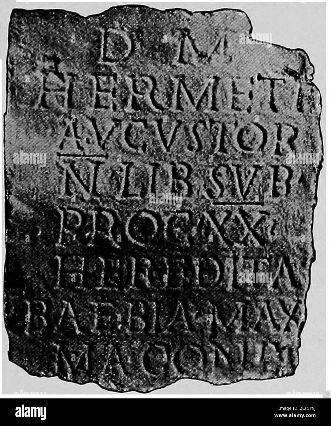 . Luce dall'antico Oriente; il nuovo Testamento illustrato da testi recentemente scoperti del mondo greco-romano. Descrizione del II secolo a Cos* (Figura 61), sulla lapide della liberta' Imperiale Hermes, che era stato un funzionario del dipartimento dei doveri di eredità. Nella terza e quarta linea heis chiamato Augustor{um) n{ostrorum) lib{erto), liberato-uomo del nostro Augusti. In greco il titolo è anche dei primi esempi sono stati dati da Wiloken, Oriechisehe Ostraka, I. p. 661 F.(il papiro di Londra n° 266 è ora accessibile, il greco Papiri nel BritishMusewm, Vol. II. Pag. 95 Fe.); di. Anche Ar Foto Stock