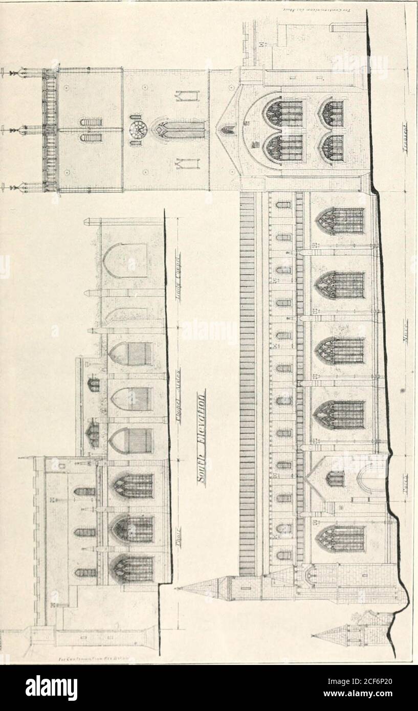 . La chiesa cattedrale di San Davide; una breve storia e descrizione del tessuto e degli edifici episcopali. S adornati con aseries di sculture, che sono tristemente mutilati, ma in cui vagabondano ancora tracciare la familiare rappresentazione della radice di Jesse. La posizione, Tuttavia, necessariamente comporta alcune singolarità, e, come nel più noto esempio della finestra di Dorchester, la genealogia non è affatto facile da seguire. Il pilastro occidentale è occupato da quella che sembra essere una figura di Adamo, con Eva che rilascia dal suo fianco; l'altro sostiene la figura ricurva di Jesse, da cui sgorga il Foto Stock