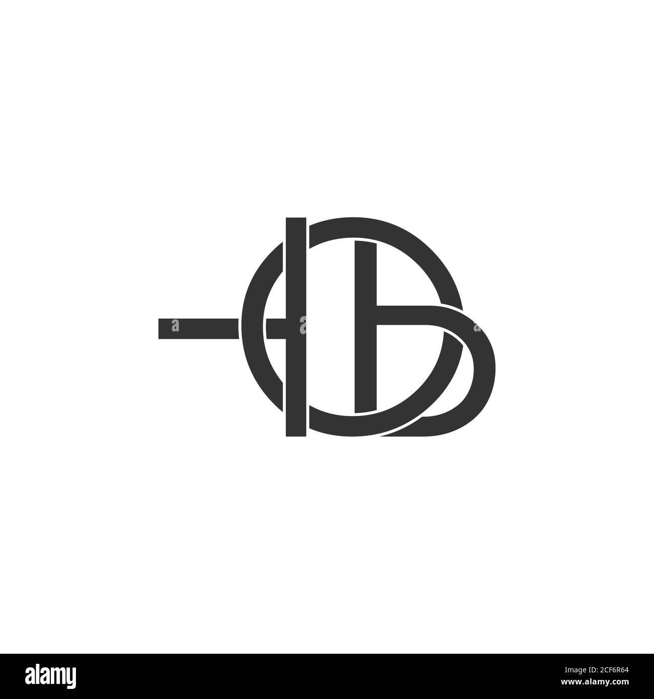 lettera astratta tb link overlapping logo vettore Illustrazione Vettoriale