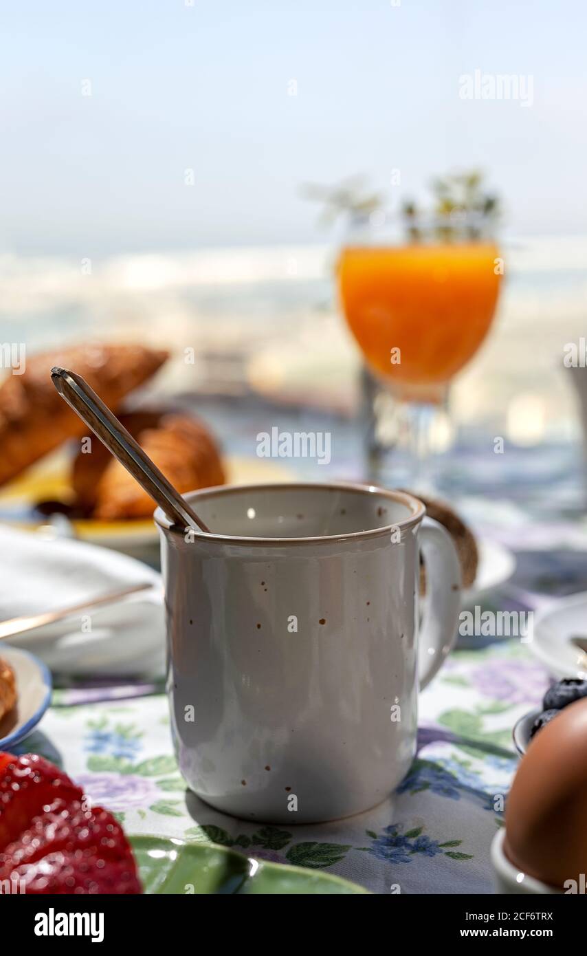 Seaside No.64 Tazza Lieblingsmensch 300ml - Porcellana New Bone Bianca, Lavabile In Lavastoviglie, Ideale Per Colazione E Regalo