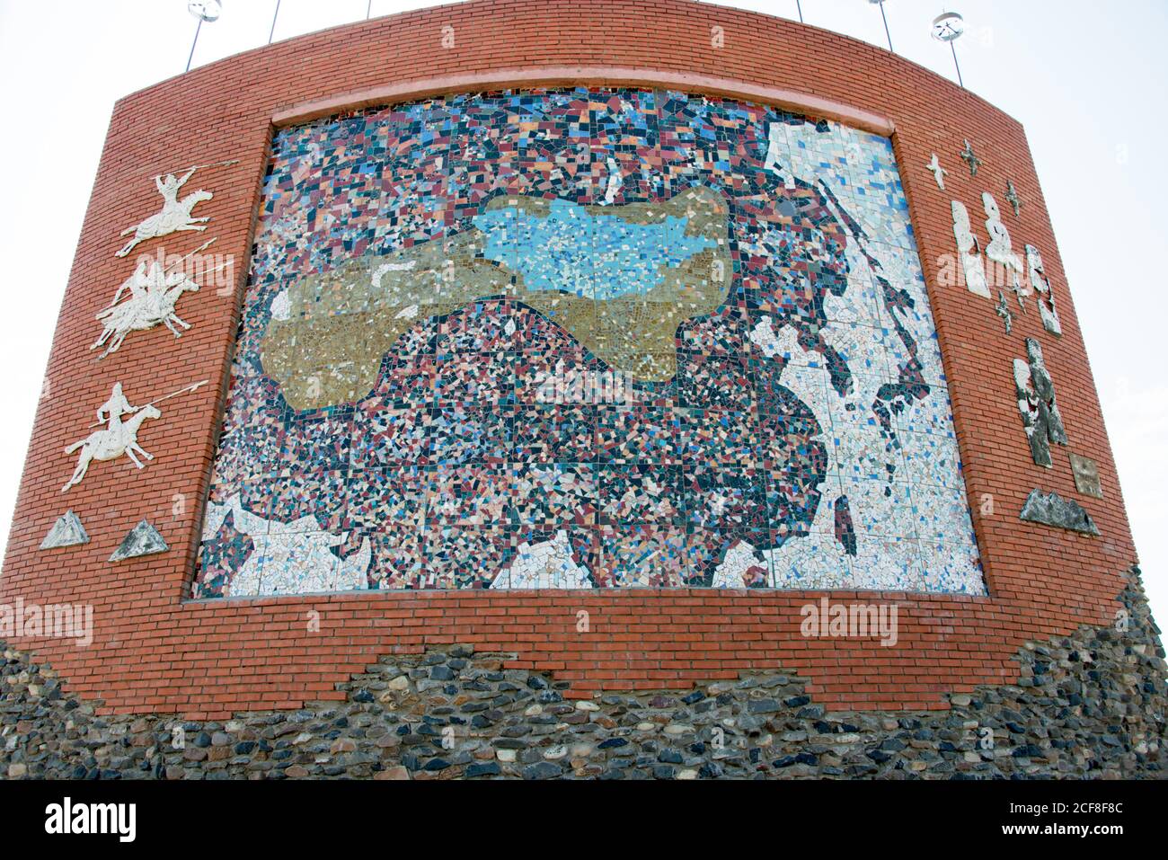 Monumento dell'Impero Mongolo a Kharkhorin (Karakorum), Mongolia. Karakorum fu la capitale dell'Impero Mongolo tra il 1235 e il 1260. Foto Stock