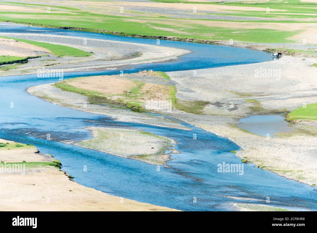 KHARKORIN, MONGOLIA - Valle Orkhon a Kharkhorin (Karakorum), Mongolia. Fa parte dell'Orkhon Valley Cultural Landscape, patrimonio dell'umanità. Foto Stock