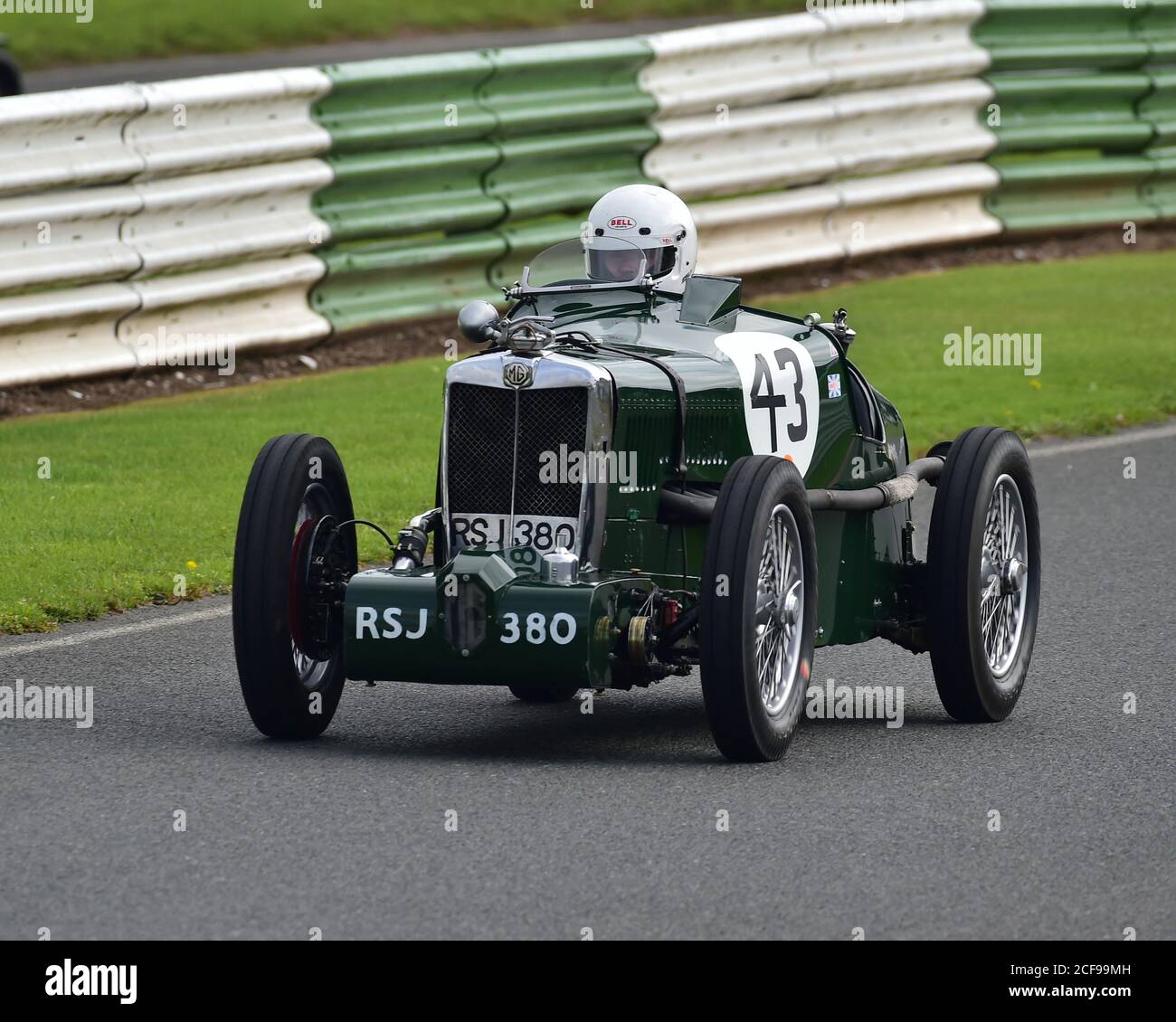 Harry Painter, MG PA, Allcomers Scratch Race, VSCC Formula Vintage, Mallory Park, Leicestershire, Inghilterra, 23 agosto 2020. Foto Stock