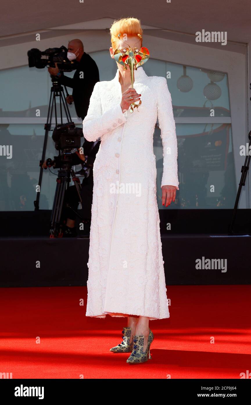 Venezia, Italia. 03 settembre 2020. Tilda Swinton partecipa a 'The Human Voice' al 77° Festival Internazionale del Cinema di Venezia il 3 settembre 2020 a Venezia, Italia Credit: Geisler-Fotopress GmbH/Alamy Live News Foto Stock