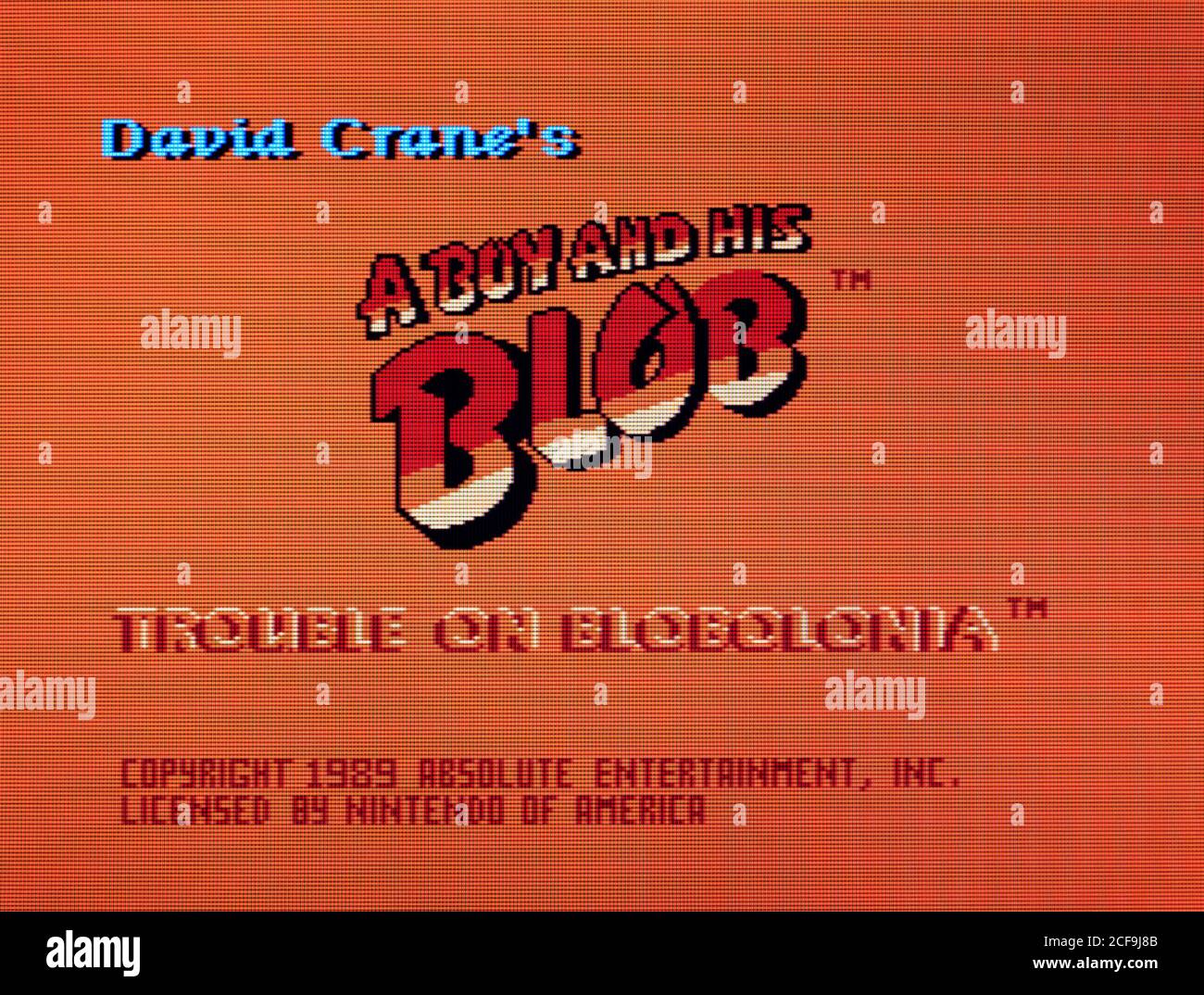 David Crane's A Boy and His Blob - Nintendo Entertainment Sistema - Videogioco NES - solo per uso editoriale Foto Stock