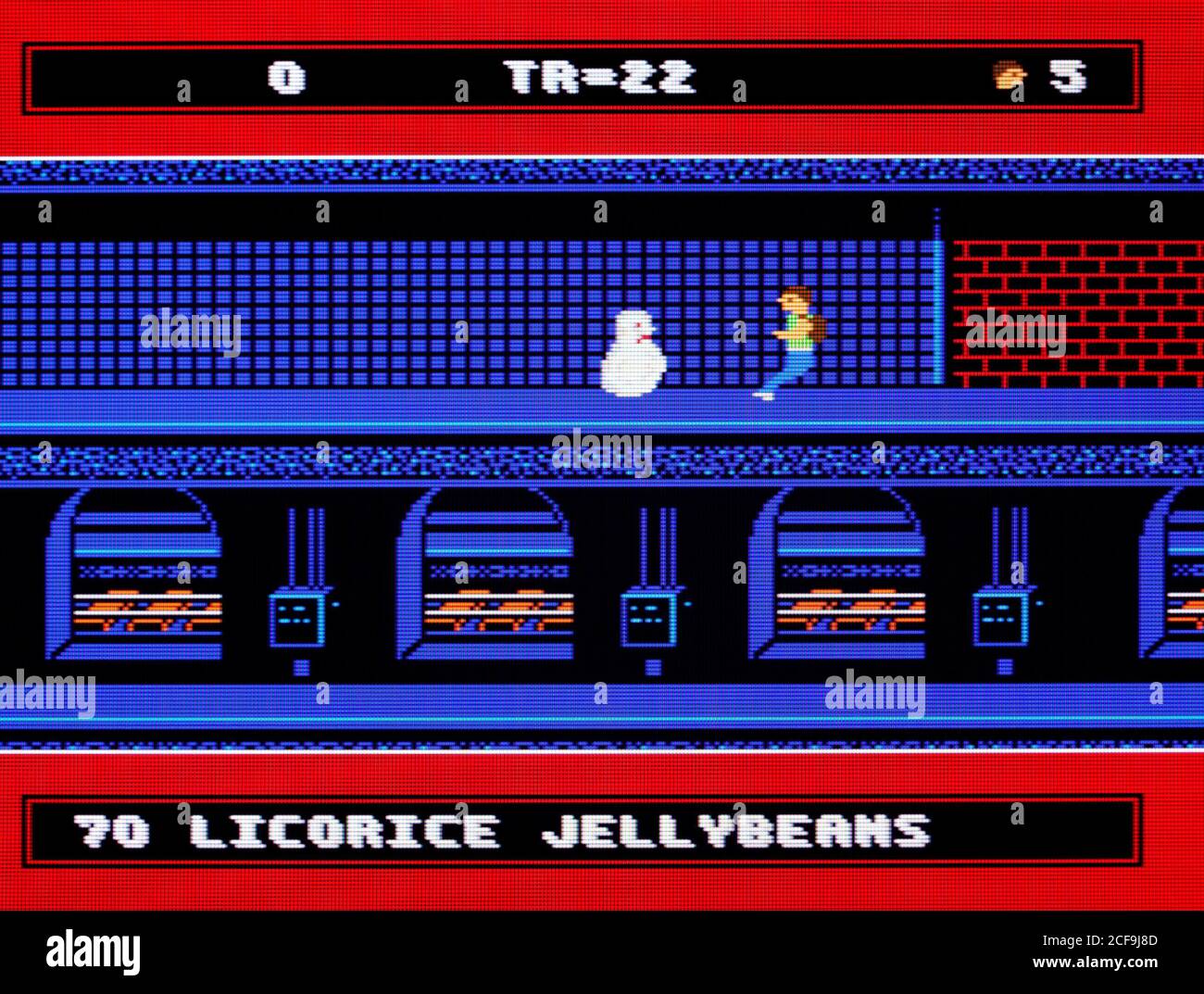 David Crane's A Boy and His Blob - Nintendo Entertainment Sistema - Videogioco NES - solo per uso editoriale Foto Stock