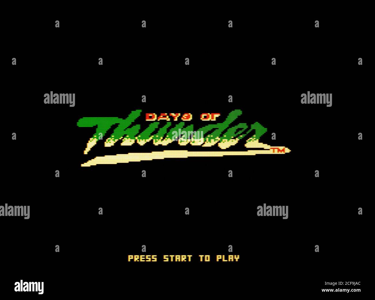 Days of Thunder - Nintendo Entertainment System - NES Videogioco - solo per uso editoriale Foto Stock