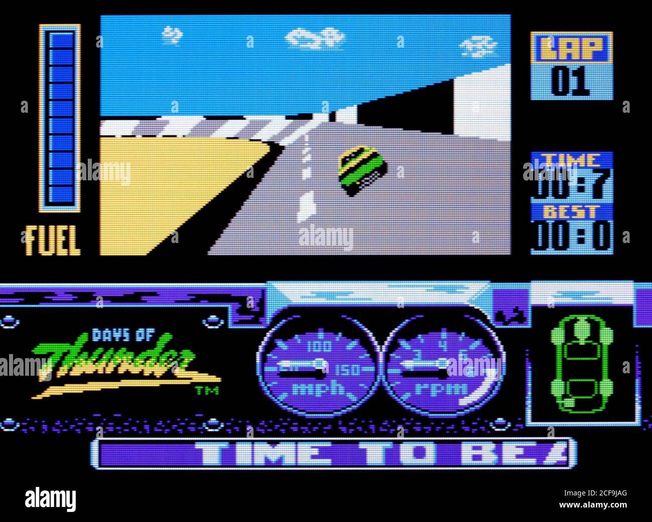 Days of Thunder - Nintendo Entertainment System - NES Videogioco - solo per uso editoriale Foto Stock