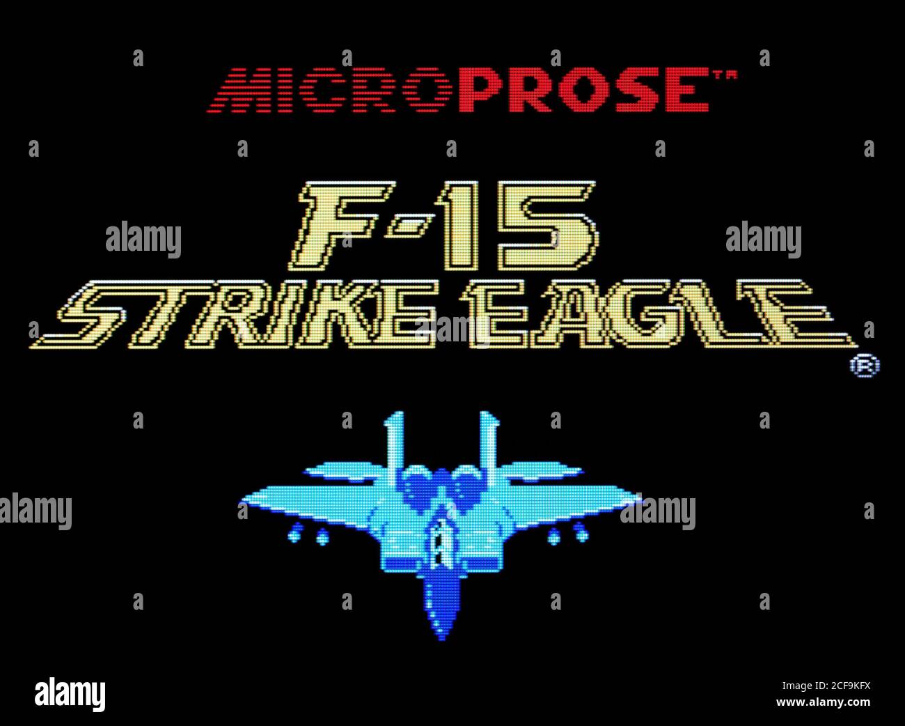 F-15 Strike Eagle - sistema di intrattenimento Nintendo - Videogioco NES - solo per uso editoriale Foto Stock