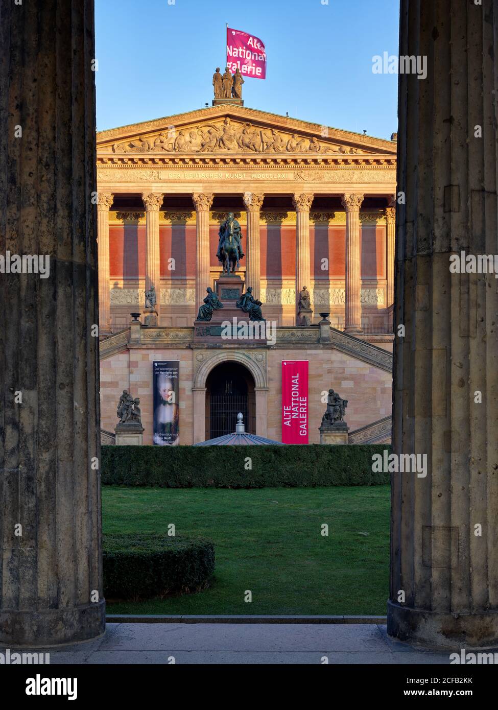 Vecchia Galleria Nazionale, musei di Stato a Berlino, Bodestraße, Berlino, Germania, Fondazione per i Beni culturali prussiani, Bodestraße, Cultura prussiana Foto Stock