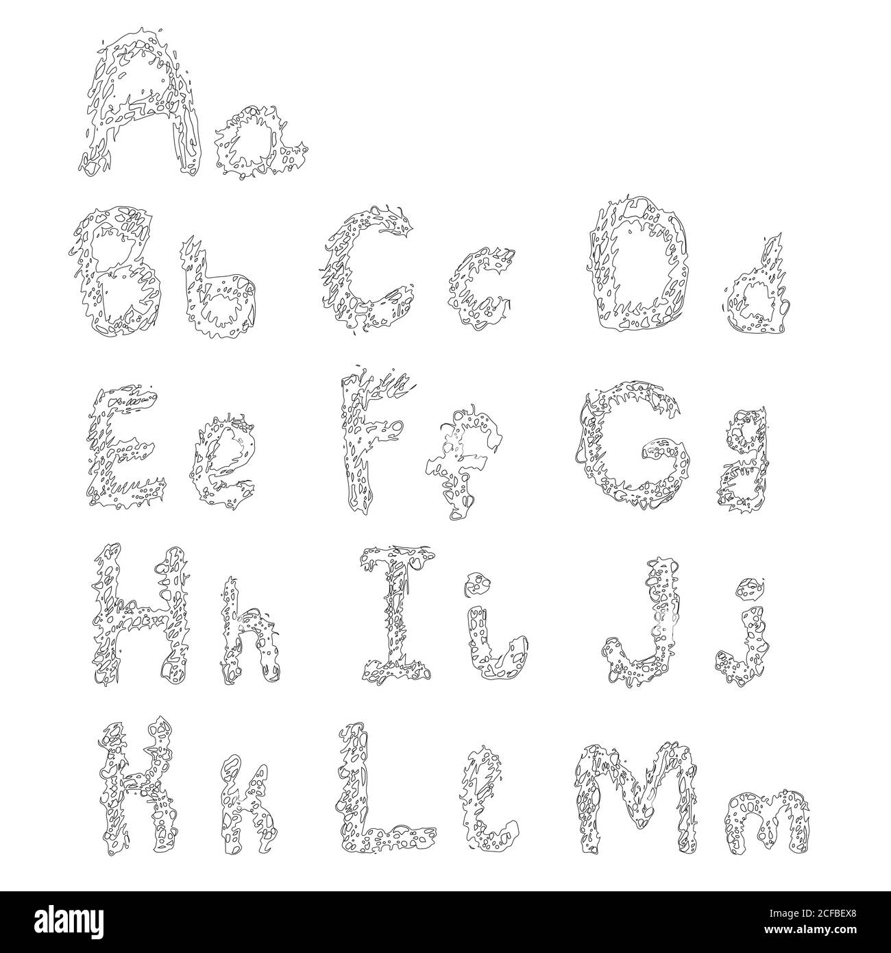 Lettere tipografiche vettoriali per stampe e decorazioni par Immagine e  Vettoriale - Alamy