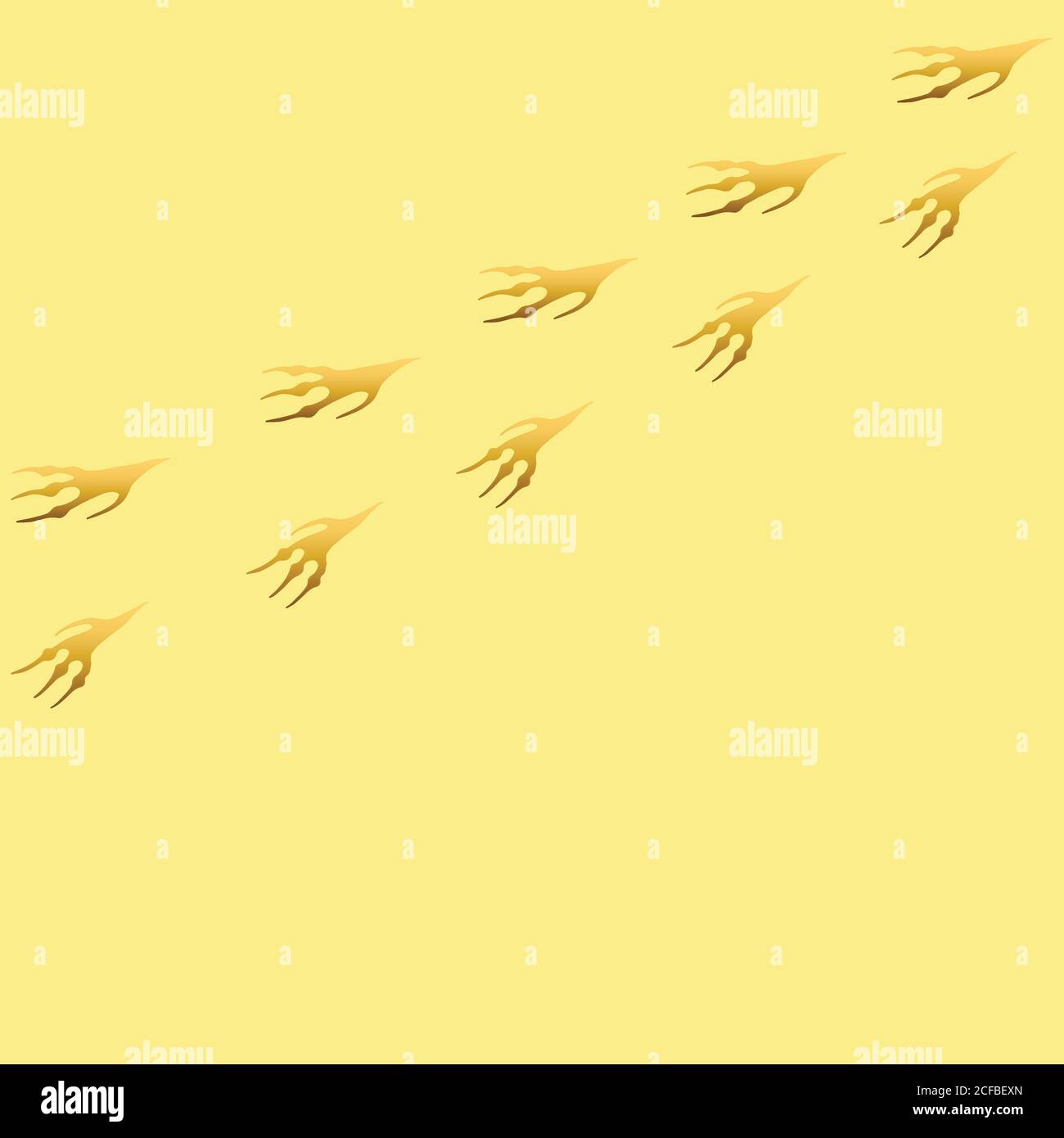 Disegno a mano decorativo, fantastico, silhouette percorso di stampe o Illustrazione Vettoriale