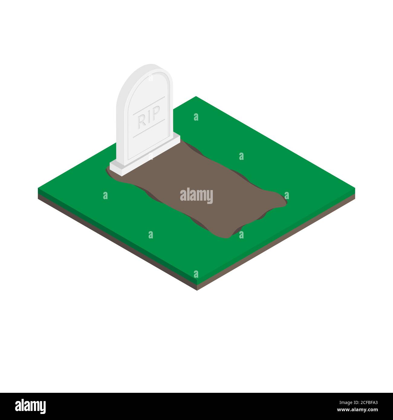 Lapidi vettoriali icona isometrica su sfondo bianco Illustrazione Vettoriale