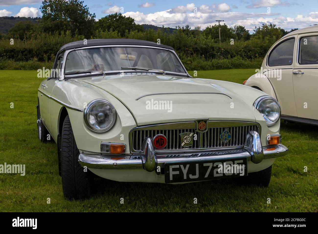 A Classic 1968 MG C, Reg No FYJ 726F, al Blue Bowl, West Harptree Foto Stock