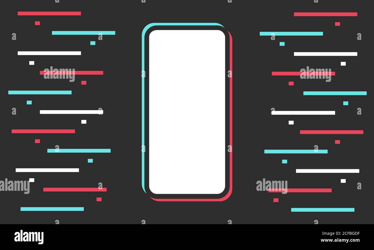Sfondo digitale con elementi di colore. Sfondo realizzato in stile piatto, ispirato al popolare social network. Icona dell'interfaccia mobile. Social media Illustrazione Vettoriale