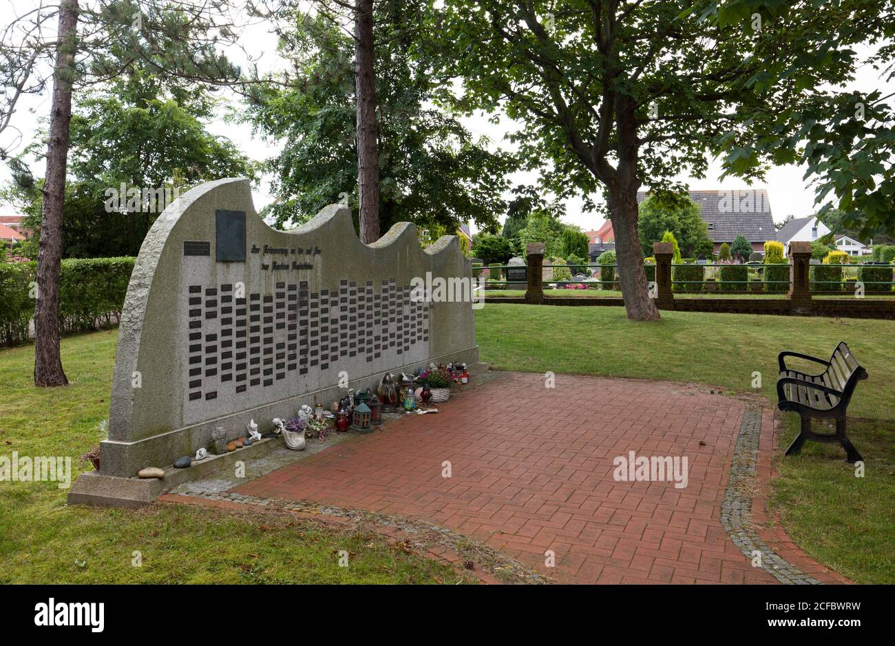 Monumento alla sepoltura, Borkum, Isole Frisone Orientali Foto Stock