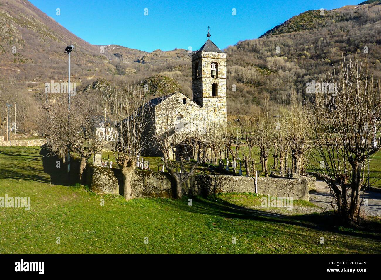 Spagna Catalogna Pirinei Pirineos Vall de Boí Spagna Valle de Bohí Sant Feliu de Barruera Boí-Taüll Foto Stock