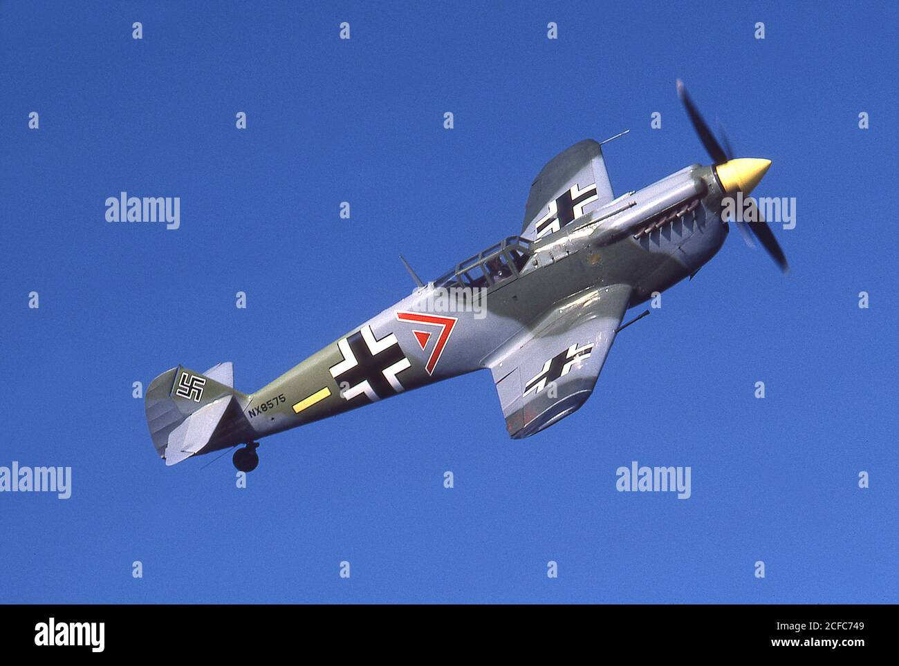 Tedesco Luftwaffe seconda Guerra Mondiale Messerschmitt Me-109 Fighter Foto Stock