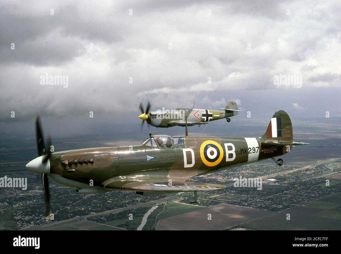 Tedesco Luftwaffe seconda Guerra Mondiale Messerschmitt Me-109 Fighter Foto Stock