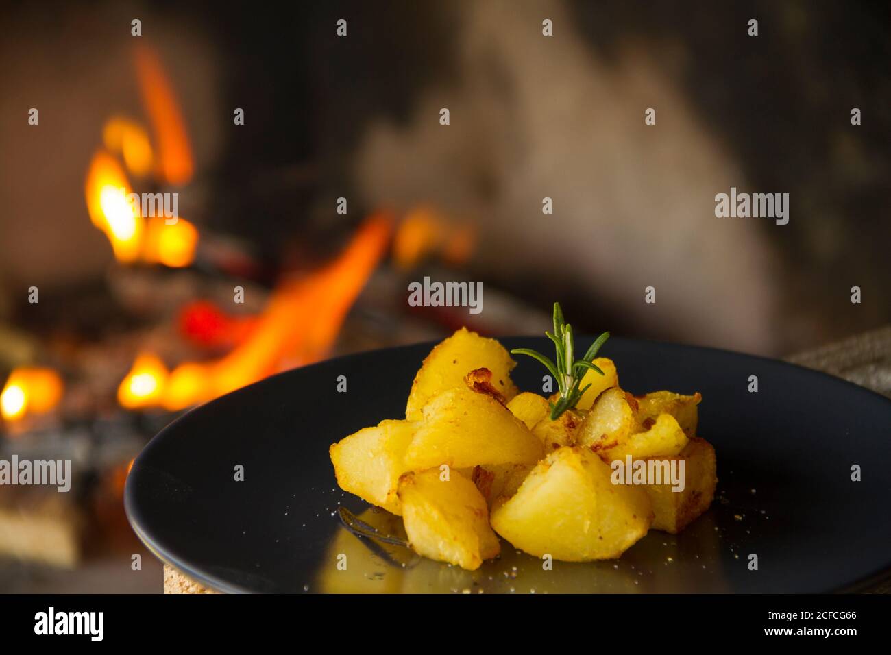 Contorno di patate molto semplice e classico Foto Stock