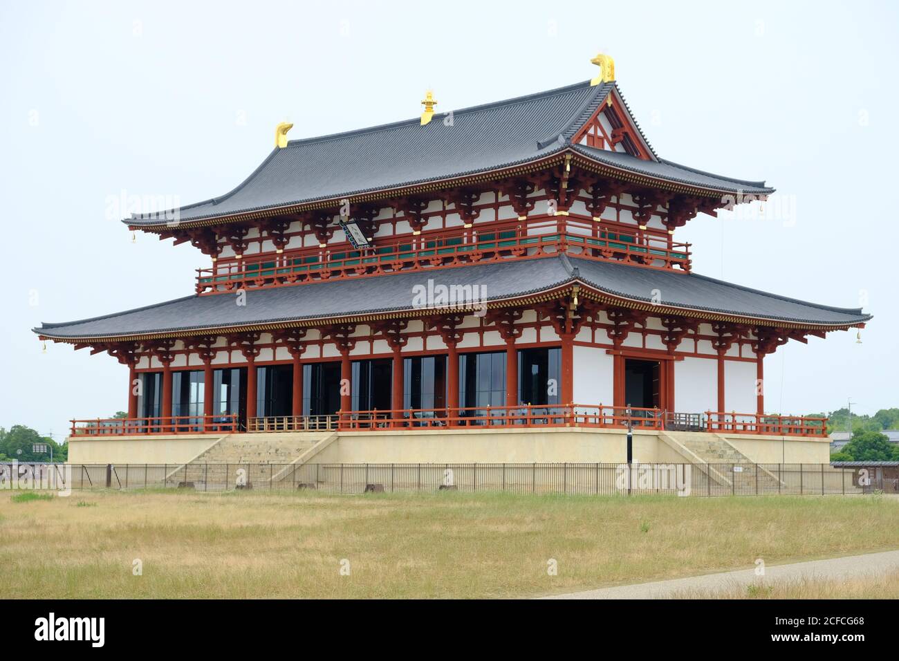 Nara Japan - il Palazzo Heijo rimane domicile imperiale Foto Stock