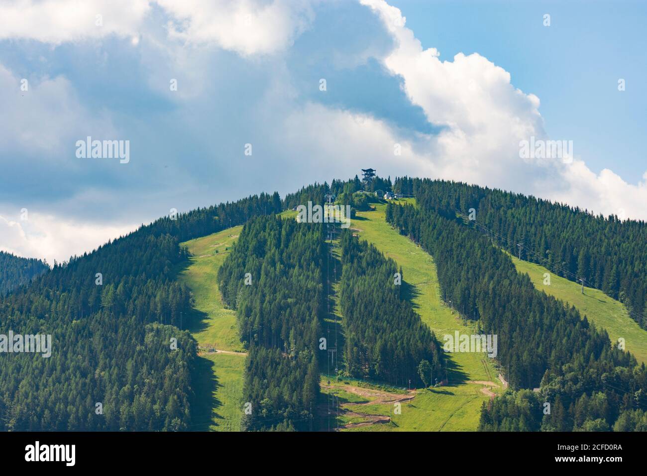 Semmering, montagna Hirschenkogel nel Wiener Alpen (regione delle Alpi di Vienna), Niederösterreich / bassa Austria, Austria Foto Stock