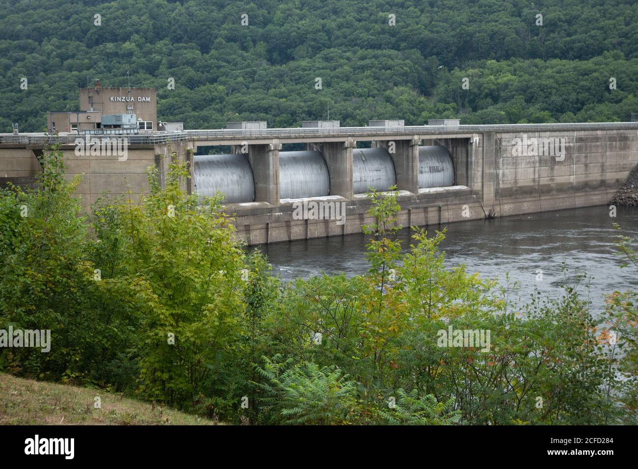 Kinzua Dam Power Station, Warren County, Allegheny National Forest, Pennsylvania, Stati Uniti Foto Stock