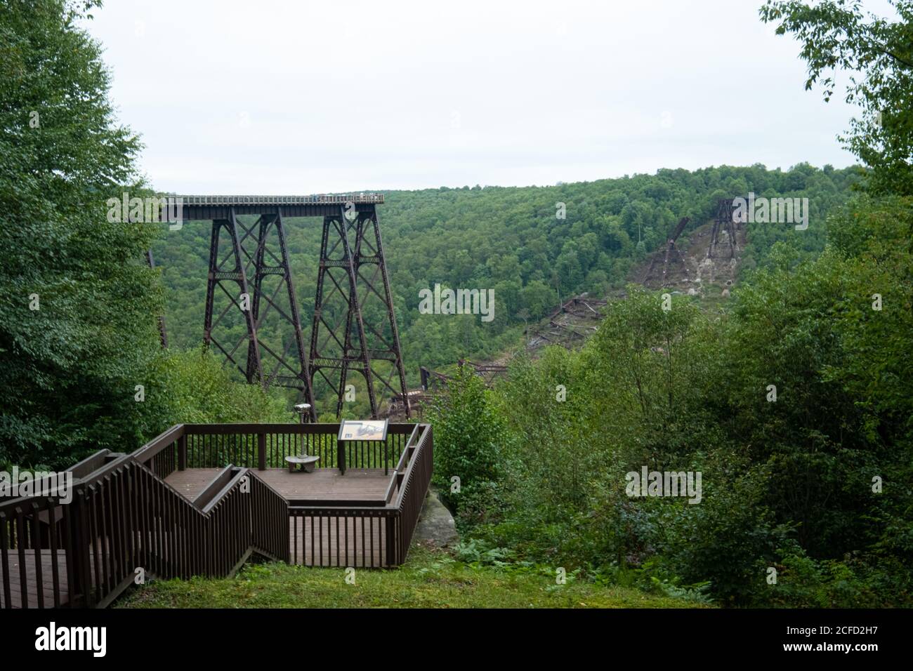 Kinzua Bridge state Park, contea di McKean, Pennsylvania, Stati Uniti Foto Stock