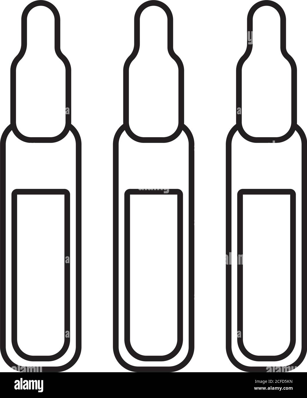 disegno dell'illustrazione vettoriale dell'icona del flaconcino della medicina Illustrazione Vettoriale