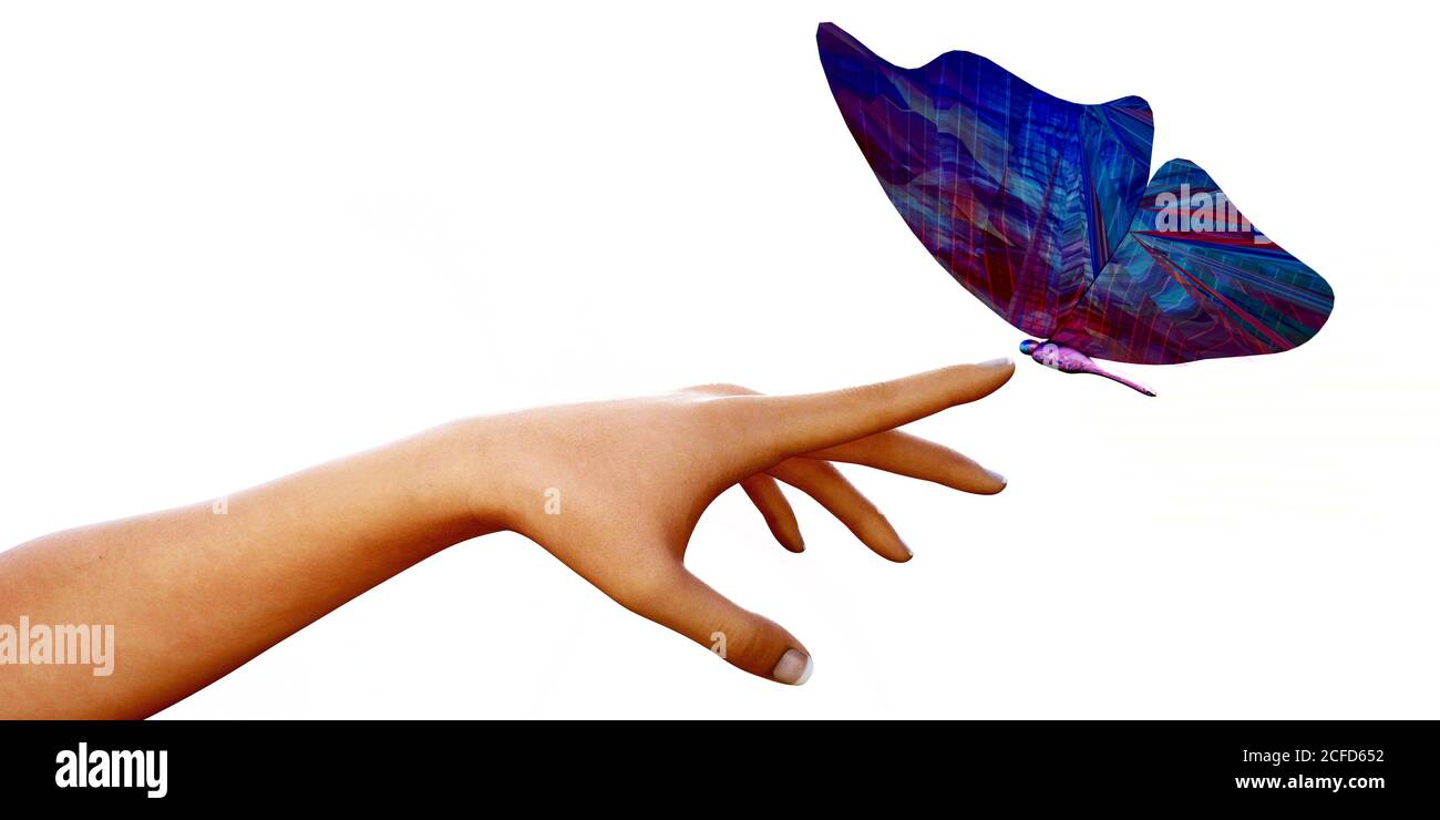 Realtà mista che unisce mondi reali e virtuali Foto Stock