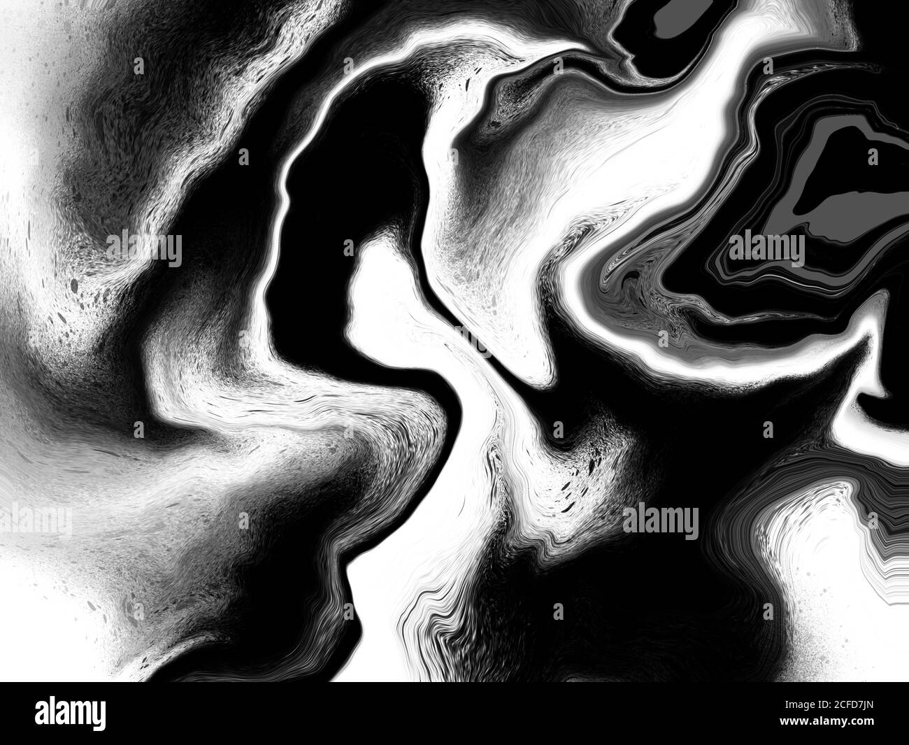 Inchiostro nero e bianco astratto come sfondo di disegno marmo. File jpg ad alta risoluzione, perfetto per i tuoi progetti. Foto Stock