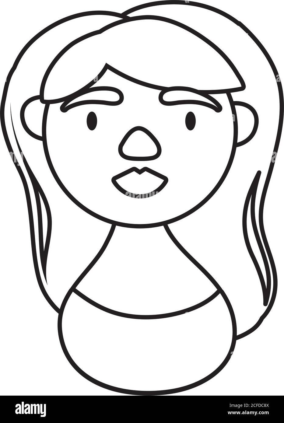 afro donna personaggio nazionale ispanico heritage linea stile vettore icona disegno dell'illustrazione Illustrazione Vettoriale