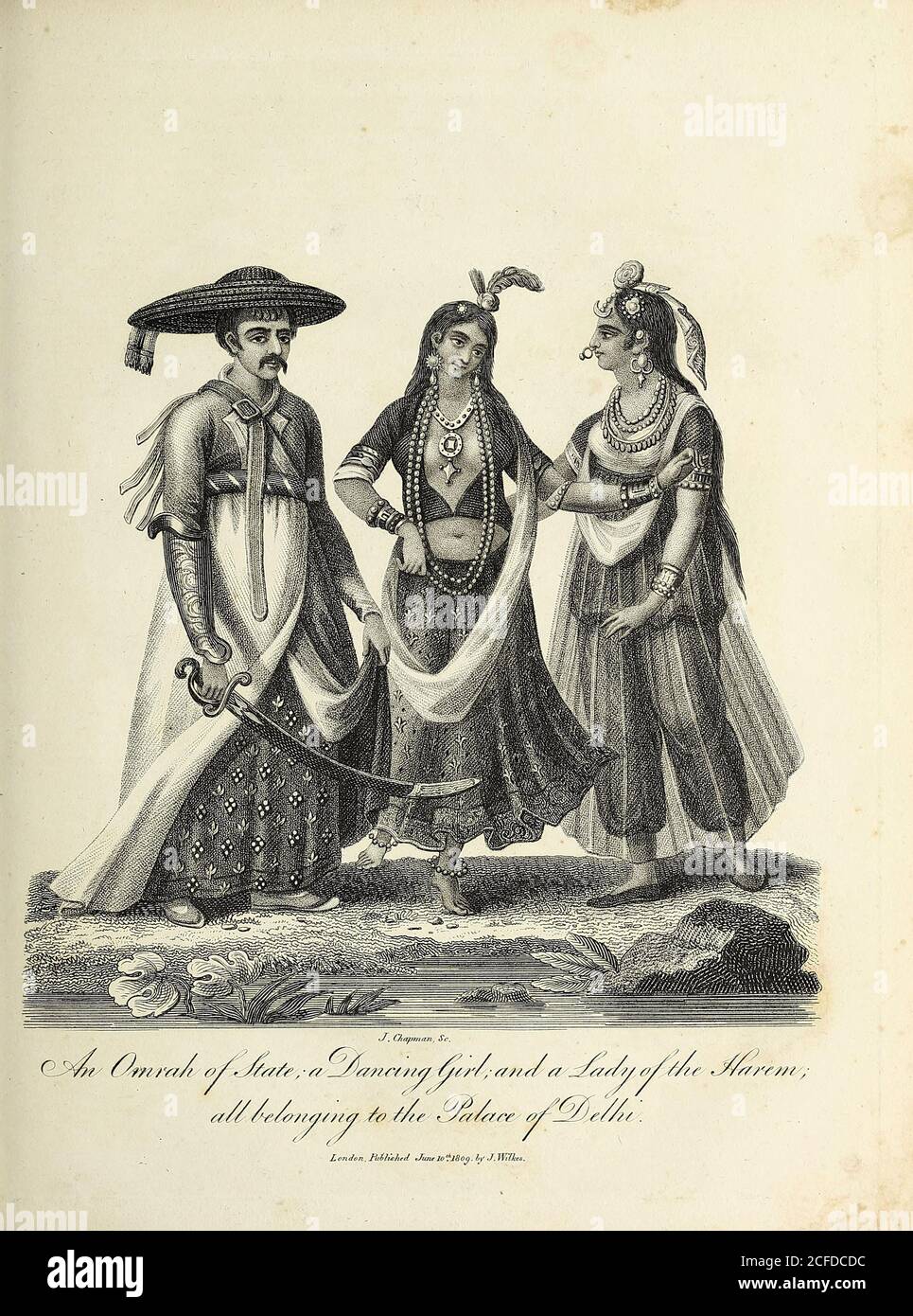 Un'ira di stato; una ragazza danzante; e una signora dell'harem; tutti appartenenti al Palazzo di Delhi Copperplate incisione di Chapman, John, fl. 1792-1823 -- incisore dell'Enciclopedia Londinensis OR, dizionario universale delle arti, delle scienze e della letteratura; Volume X; a cura di Wilkes, John. Pubblicato a Londra nel 1811 Foto Stock Un'ira di stato; una ragazza danzante; e una signora dell'harem; tutti appartenenti al Palazzo di Delhi Copperplate incisione di Chapman, John, fl. 1792-1823 -- incisore dell'Enciclopedia Londinensis OR, dizionario universale delle arti, delle scienze e della letteratura; Volume X; a cura di Wilkes, John. Pubblicato a Londra nel 1811 Foto Stock