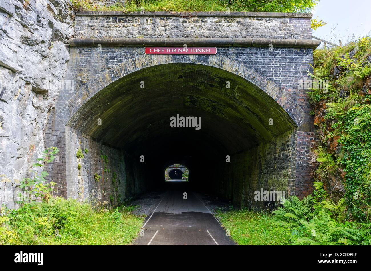 Chee Tor NO2 Tunnel sul sentiero collettore. Foto Stock