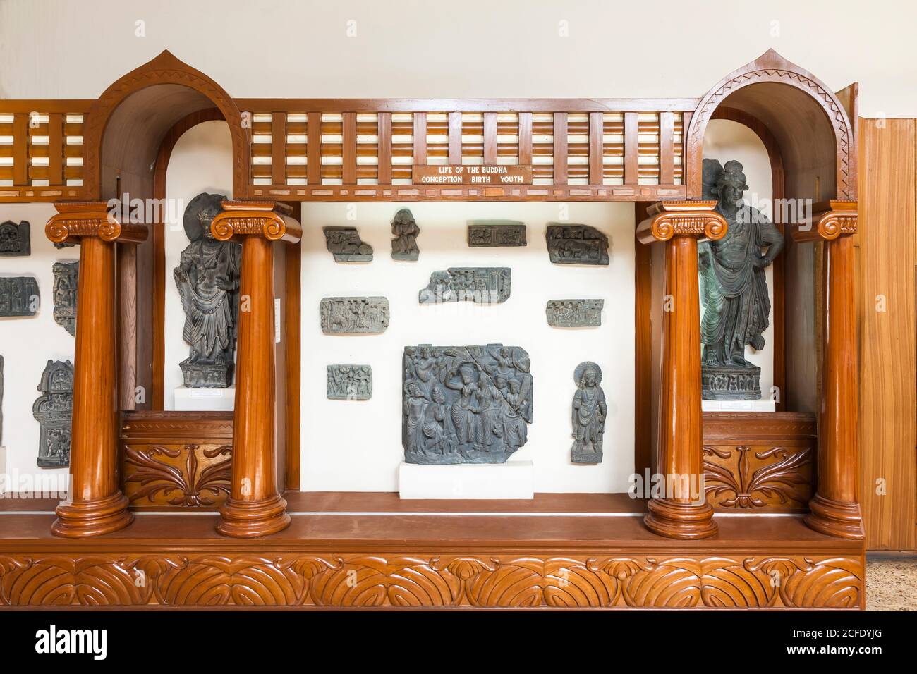 Galleria di Gandhara, antiche collezioni buddiste, Museo Nazionale del Pakistan, Karachi, Sindh, Pakistan, Asia meridionale, Asia Foto Stock